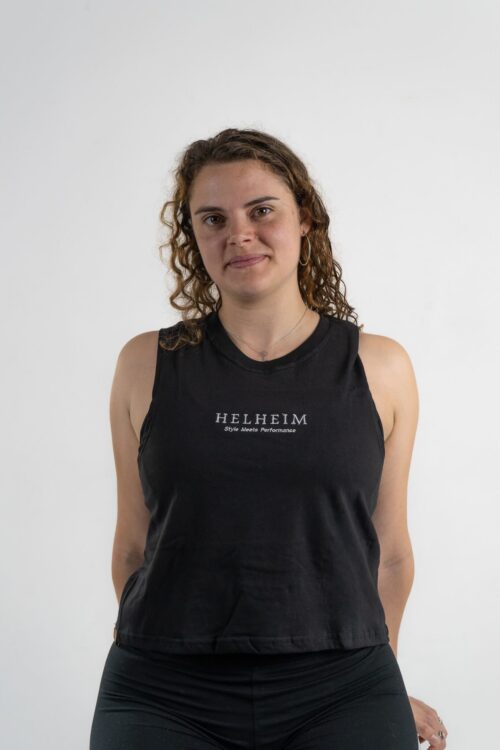 Crop Top de Algodón Negro