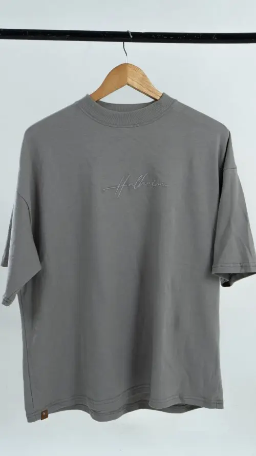 Remera Manga Corta Boxy 20.1 Gris Claro