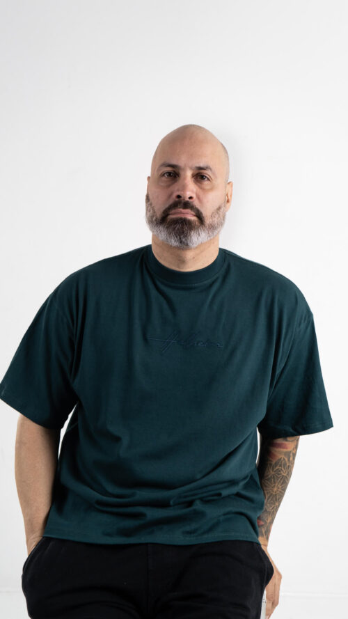 Remera Manga Corta Oversize 20.1 Verde Inglés