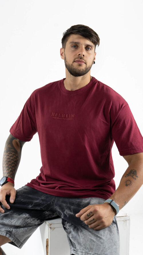 Remera Manga Corta Oversize 24.1 Cereza Oscuro