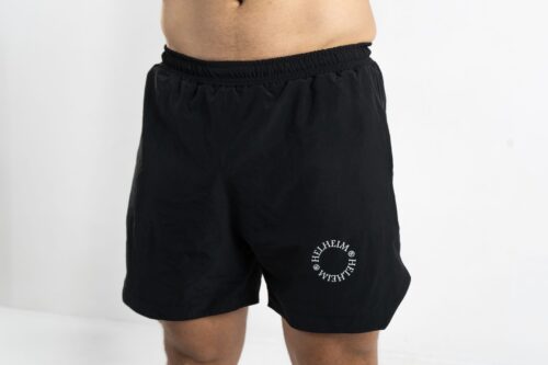 Short Tejido Plano Simple Negro
