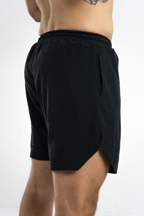 Short Tejido Plano Simple Negro